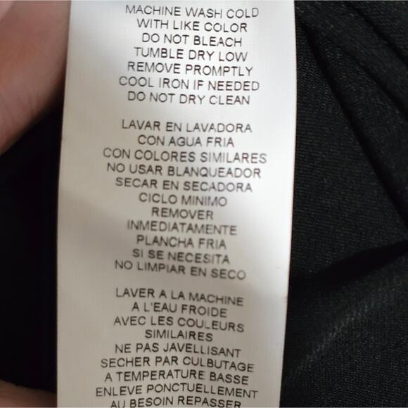 Tahari Surplice Faux Wrap Black Midi Dress Plus Size 3X New! - Picture 5 of 7